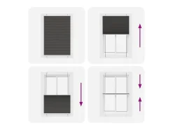 Estor plisado negro 85x100 cm ancho tela 84,4 cm poliéster