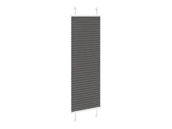 Estor plisado negro 50x150 cm ancho tela 49,4 cm poliéster