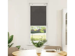 Estor plisado negro 50x150 cm ancho tela 49,4 cm poliéster