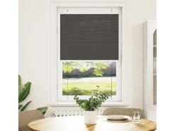Estor plisado negro 75x100 cm ancho tela 74,4 cm poliéster
