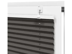 Estor plisado negro 45x150 cm ancho tela 44,4 cm poliéster