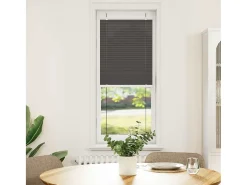 Estor plisado negro 45x150 cm ancho tela 44,4 cm poliéster