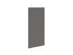 Estor plisado negro 65x150 cm ancho tela 64,4 cm poliéster