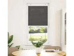 Estor plisado negro 65x150 cm ancho tela 64,4 cm poliéster