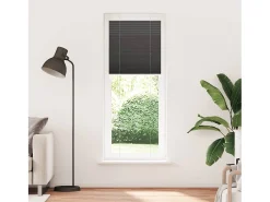 Estor plisado negro 80x200 cm ancho tela 79,4 cm poliéster
