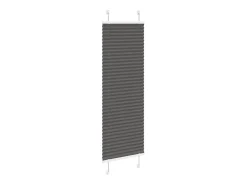 Estor plisado negro 50x100 cm ancho tela 49,4 cm poliéster