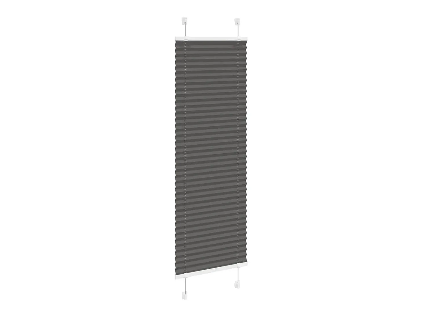Estor plisado negro 50x100 cm ancho tela 49,4 cm poliéster
