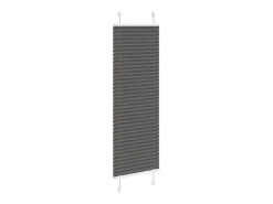 Estor plisado negro 40x150 cm ancho tela 39,4 cm poliéster