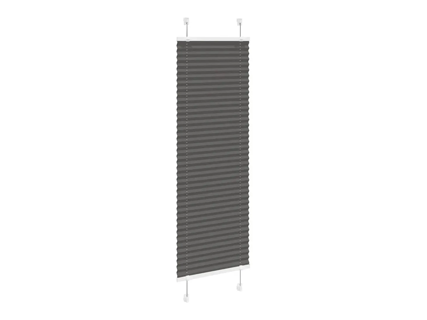 Estor plisado negro 40x150 cm ancho tela 39,4 cm poliéster