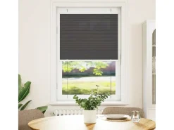 Estor plisado negro 70x100 cm ancho tela 69,4 cm poliéster