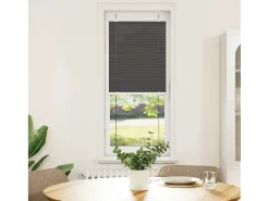 Estor plisado negro 45x100 cm ancho tela 44,4 cm poliéster
