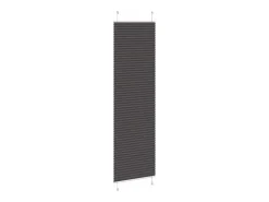 Estor plisado negro 55x200 cm ancho tela 54,4 cm poliéster