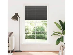 Estor plisado negro 120x200 cm ancho tela 119,4cm poliéster