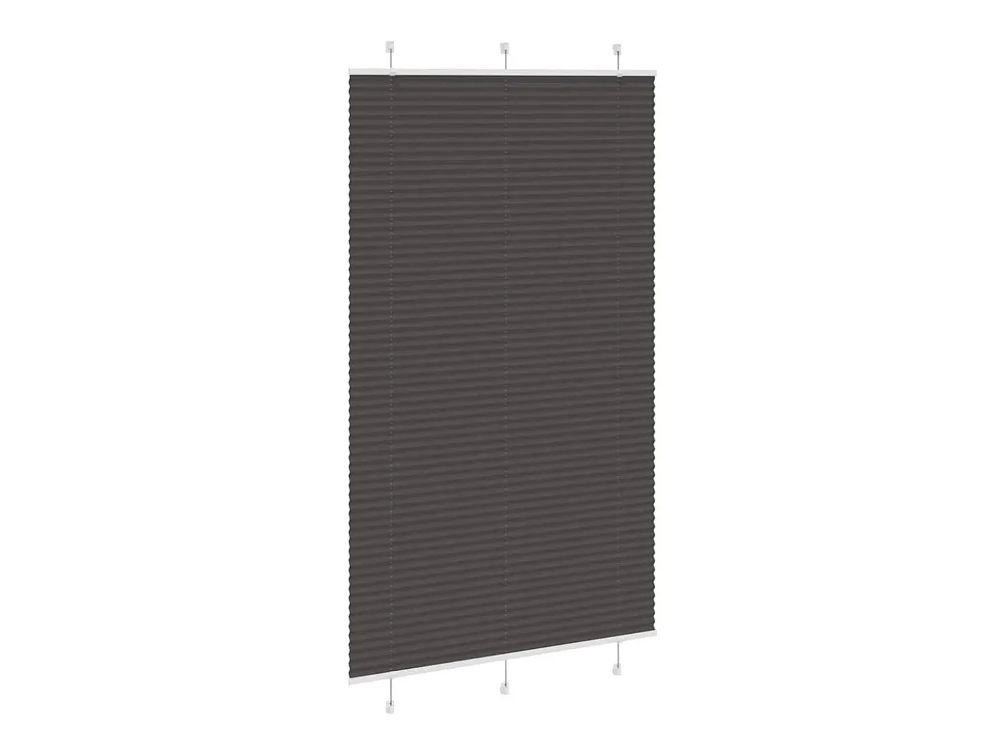 Estor plisado negro 120x200 cm ancho tela 119,4cm poliéster