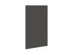 Estor plisado negro 120x200 cm ancho tela 119,4cm poliéster