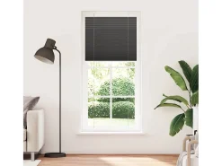Estor plisado negro 90x200 cm ancho tela 89,4 cm poliéster