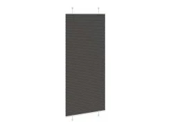Estor plisado negro 90x200 cm ancho tela 89,4 cm poliéster