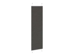 Estor plisado negro 65x200 cm ancho tela 64,4 cm poliéster
