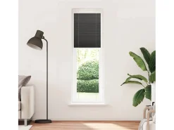 Estor plisado negro 65x200 cm ancho tela 64,4 cm poliéster