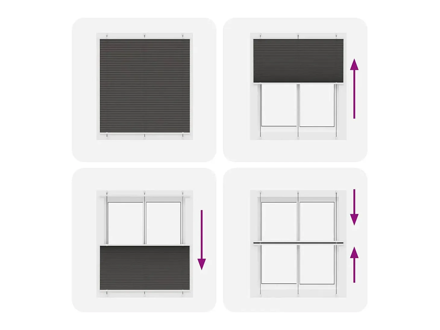 Estor plisado negro 120x150 cm ancho tela 119,4 cm poliéster