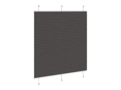 Estor plisado negro 120x150 cm ancho tela 119,4 cm poliéster