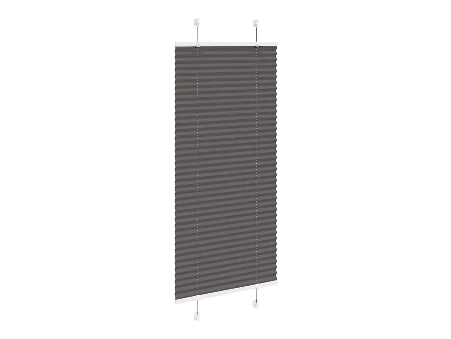 Estor plisado negro 60x100 cm ancho tela 59,4 cm poliéster