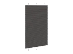 Estor plisado negro 115x200 cm ancho tela 114,4cm poliéster