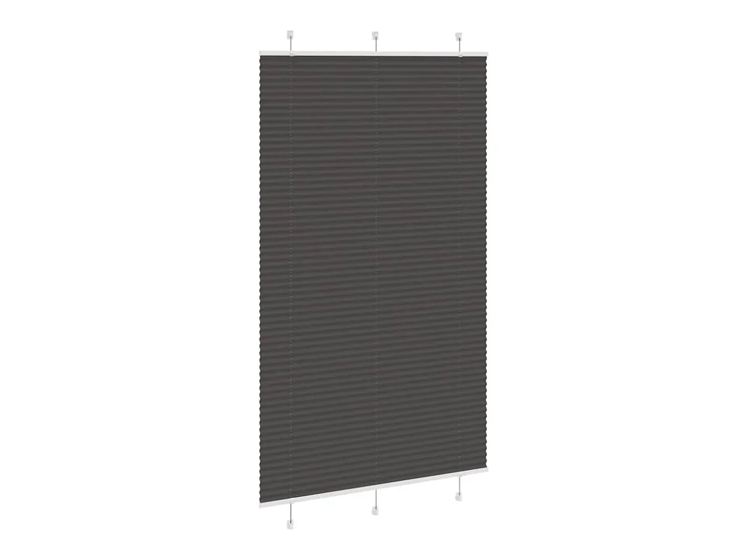 Estor plisado negro 115x200 cm ancho tela 114,4cm poliéster