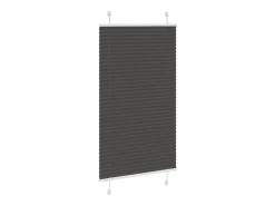 Estor plisado negro 70x150 cm ancho tela 69,4 cm poliéster