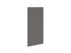Estor plisado negro 65x100 cm ancho tela 64,4 cm poliéster