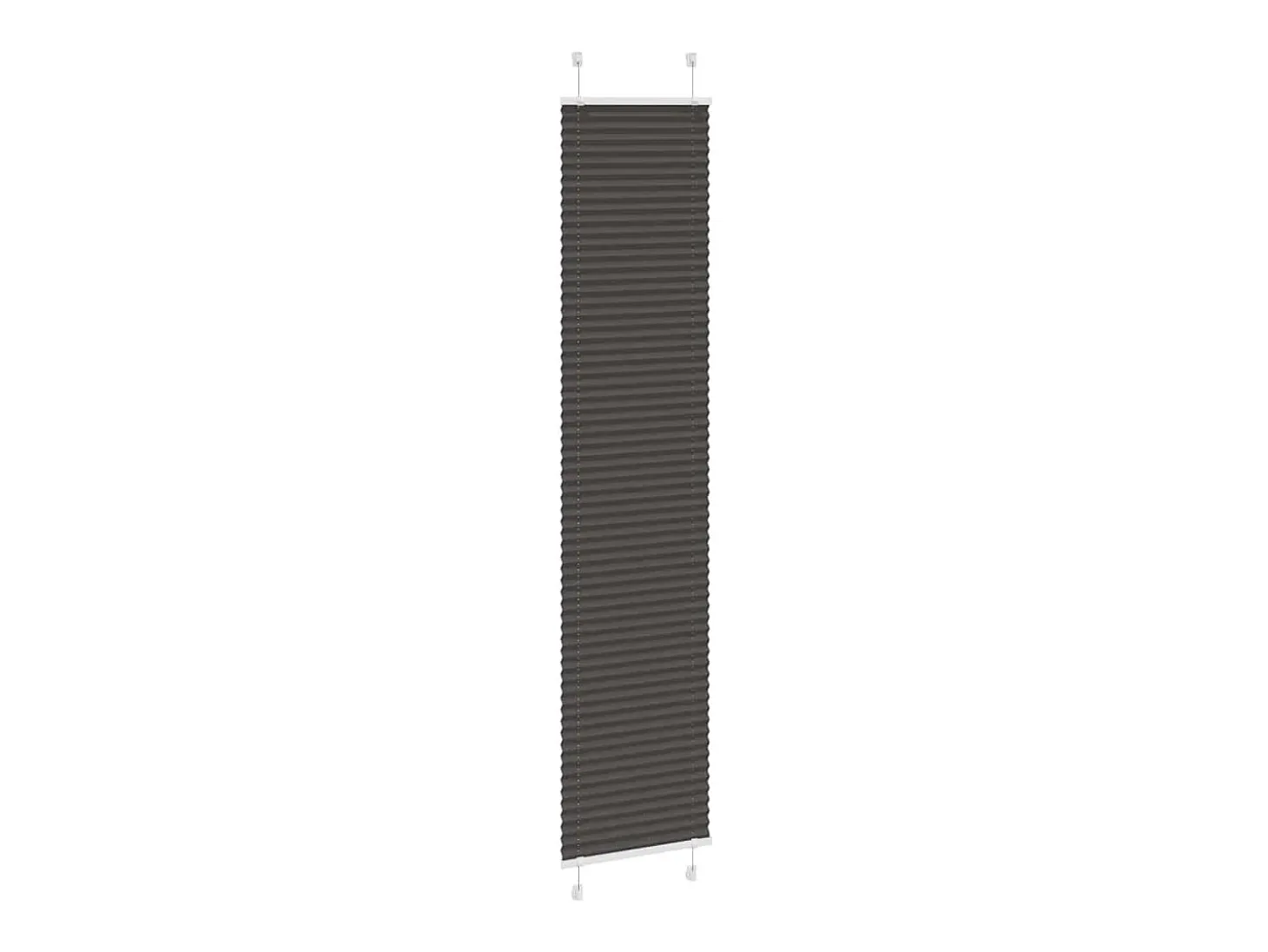 Estor plisado negro 50x200 cm ancho tela 49,4 cm poliéster