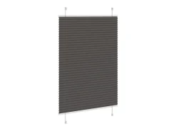 Estor plisado negro 85x150 cm ancho tela 84,4 cm poliéster