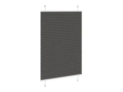 Estor plisado negro 85x150 cm ancho tela 84,4 cm poliéster