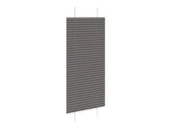 Estor plisado negro 55x150 cm ancho tela 54,4 cm poliéster