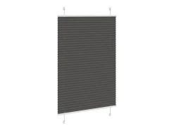 Estor plisado negro 95x100 cm ancho tela 94,4 cm poliéster