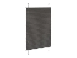 Estor plisado negro 95x100 cm ancho tela 94,4 cm poliéster