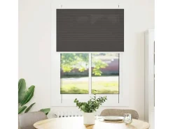 Estor plisado negro 95x100 cm ancho tela 94,4 cm poliéster
