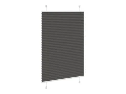Estor plisado negro 90x100 cm ancho tela 89,4 cm poliéster