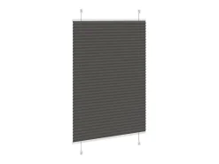 Estor plisado negro 90x100 cm ancho tela 89,4 cm poliéster