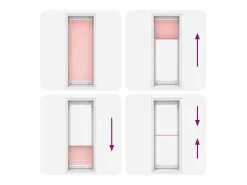 Estor plisado rosa 70x200 cm ancho tela 69,4 cm poliéster