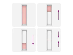 Estor plisado rosa 40x200 cm ancho tela 39,4 cm poliéster