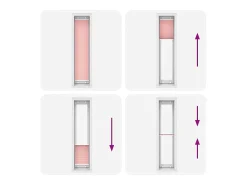 Estor plisado rosa 50x200 cm ancho tela 49,4 cm poliéster