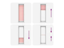 Estor plisado rosa 65x200 cm ancho tela 64,4 cm poliéster