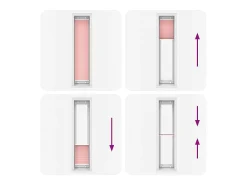 Estor plisado rosa 45x200 cm ancho tela 44,4 cm poliéster
