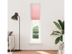 Estor plisado rosa 45x200 cm ancho tela 44,4 cm poliéster