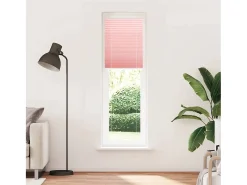 Estor plisado rosa 55x200 cm ancho tela 54,4 cm poliéster