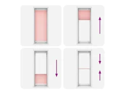 Estor plisado rosa 80x200 cm ancho tela 79,4 cm poliéster