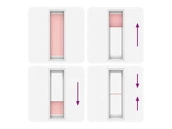 Estor plisado rosa 60x200 cm ancho tela 59,4 cm poliéster
