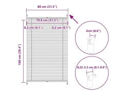 Estor plisado 80x100 cm Blanco