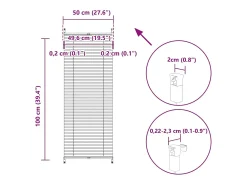 Estor plisado 50x100 cm Blanco